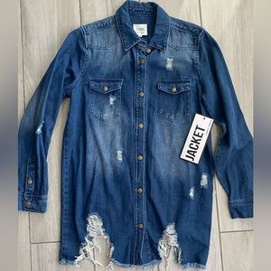 NWT…ALMOST FAMOUS Denim Jean Jacket/ Shirt/ Dress